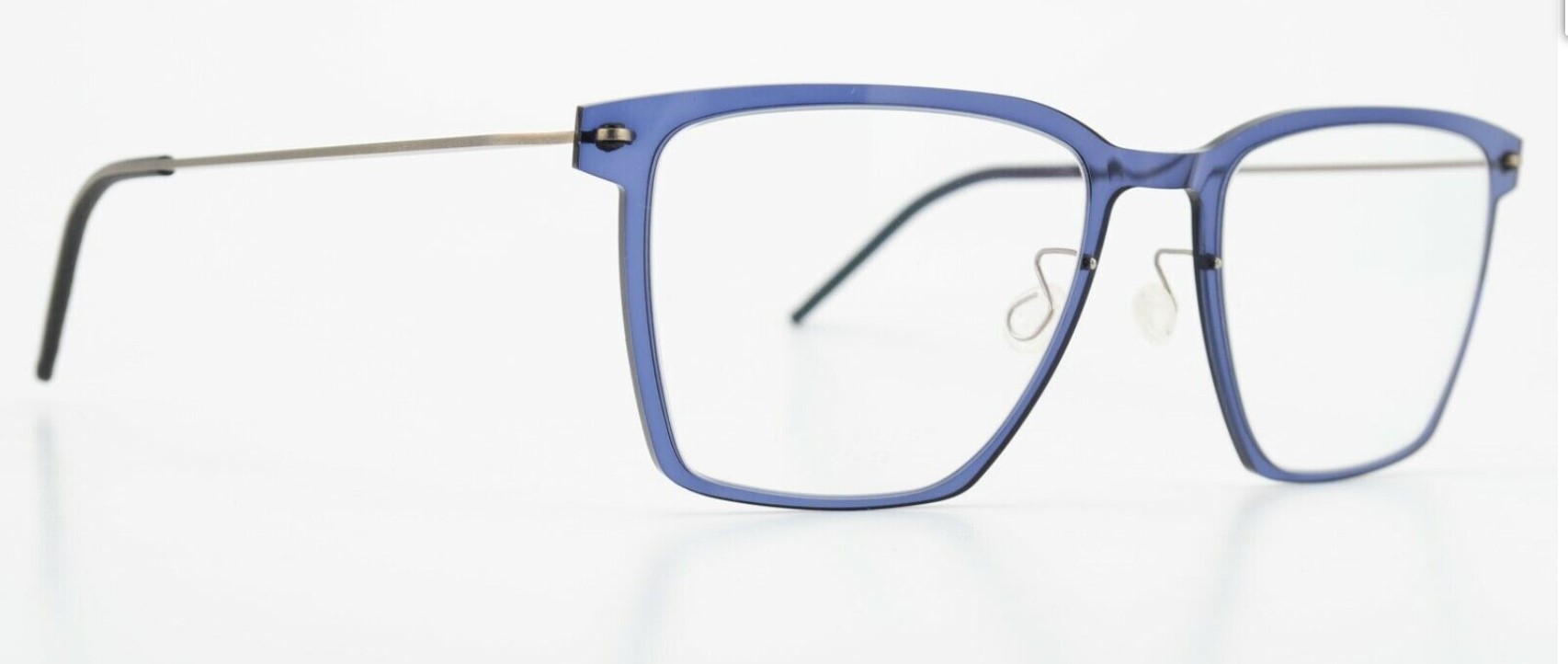 Lindberg n.o.w. 6564 pink acetate and gray metal optical frames with rounded square shape