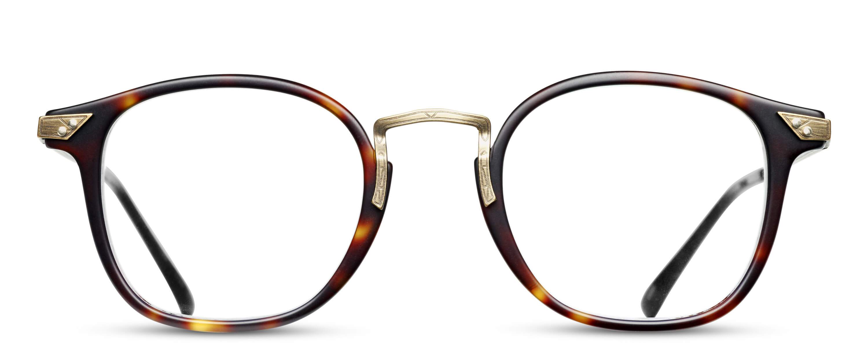 Matte Brown Tortoise / Antique Gold