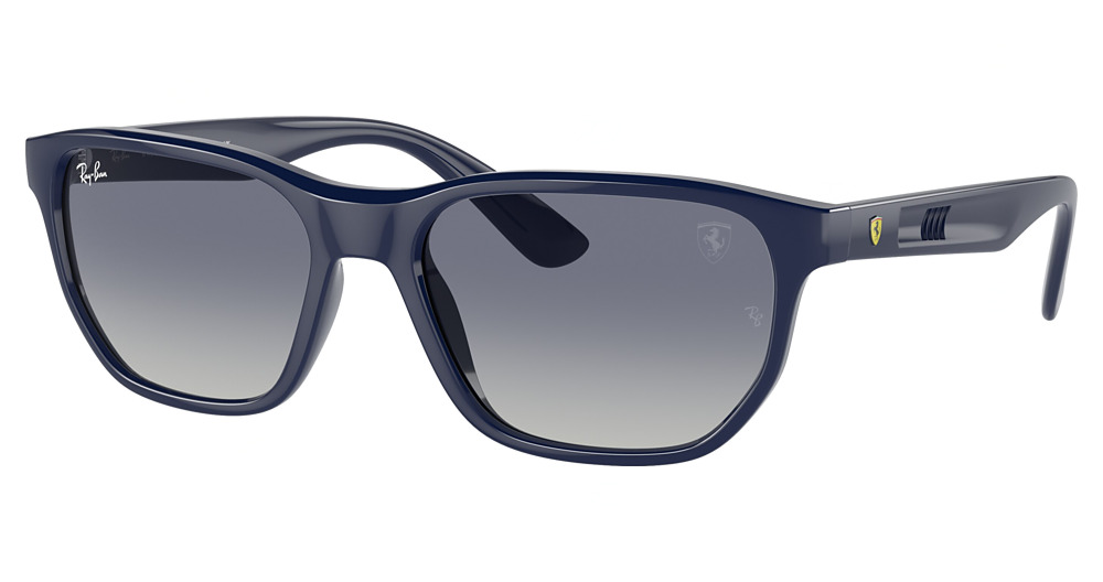 Ray-Ban RB4404M round sunglasses in Blue/Grey Gradient Dark Blue