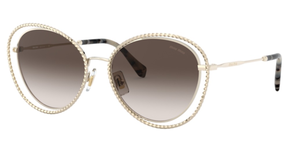 Miu Miu MU 59VS cateye sunglasses in Pale Gold/Brown Gradient