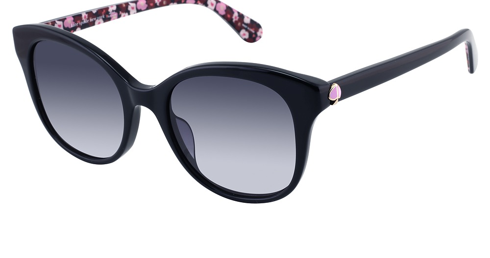 Kate Spade BIANKA/G/S cateye sunglasses in Black Violet/Grey Shaded