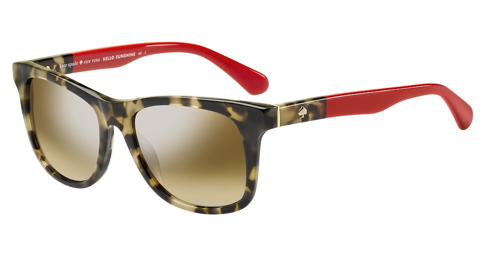 Kate Spade Charmine/S rectangle sunglasses in Havana Red/Brown Gradmirgd