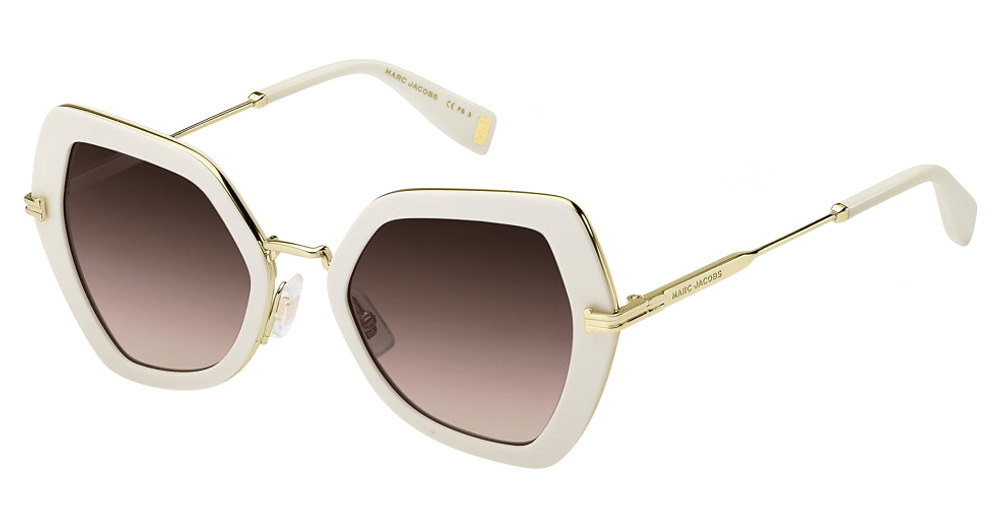 Marc Jacobs MJ 1078/S irregular sunglasses in Ivory/Brown Shaded