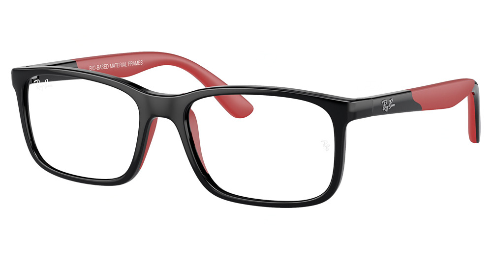 BLACK ON RUBBER RED