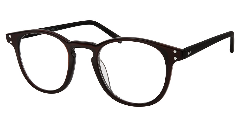Modo 6609 round eyeglasses in Red Black