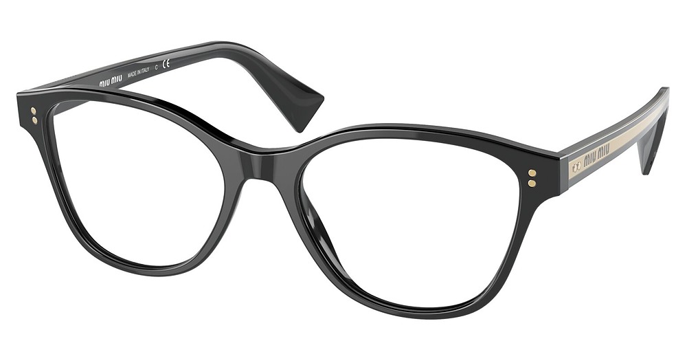 Miu Miu MU 02UV round eyeglasses in Black
