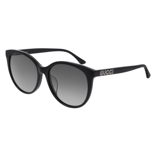 Gucci GG0729SA round sunglasses in Black Black Grey/Nylon