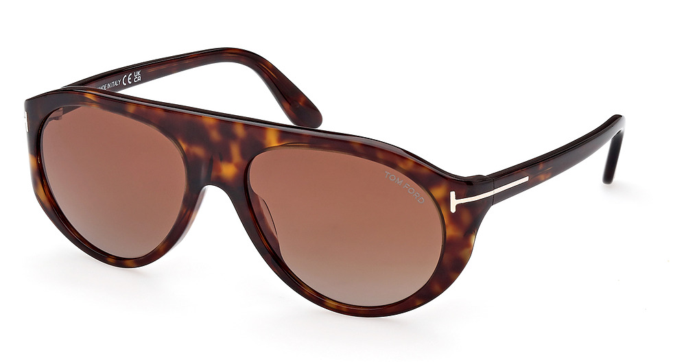 Tom Ford FT1001 aviator sunglasses in Dark Havana/Gradient Brown
