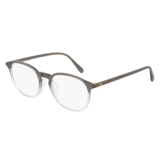 Gucci GG0552OA round eyeglasses in Grey Grey Transparent