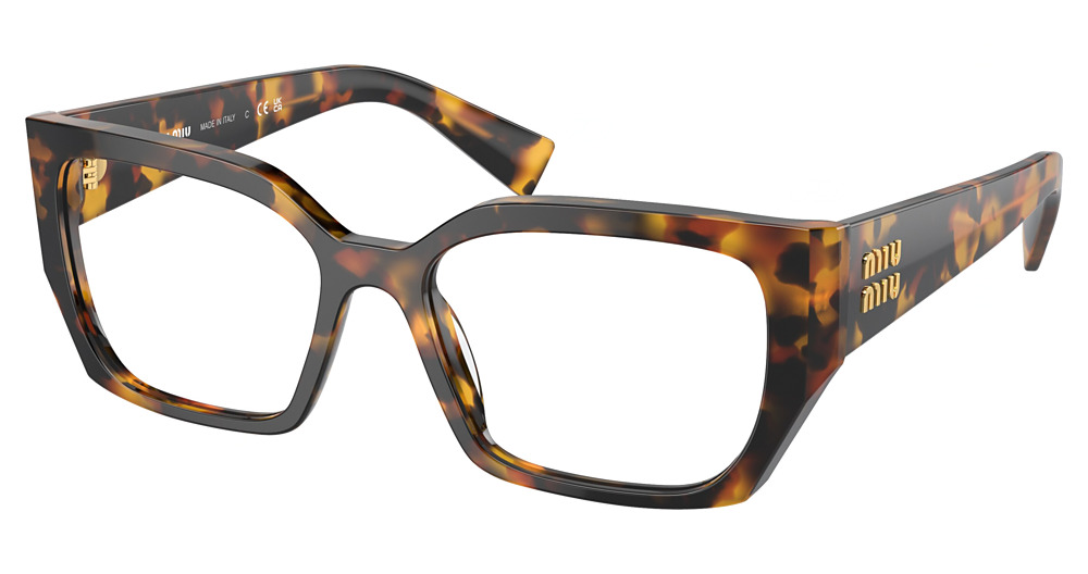 Miu Miu MU 03VV rectangle eyeglasses in Havana Honey