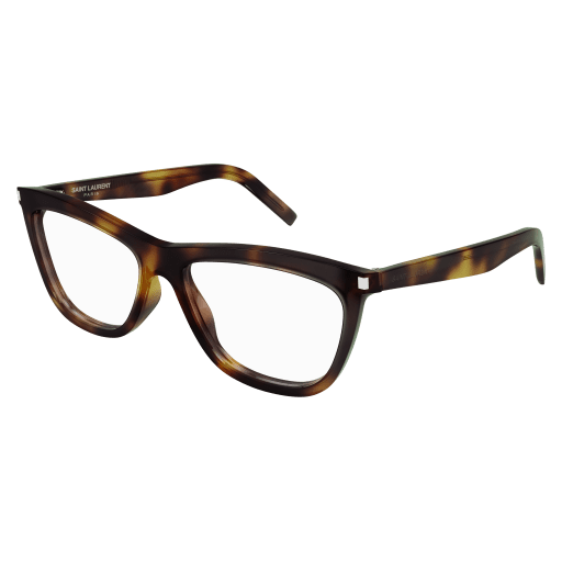 Saint Laurent SL 517 cateye eyeglasses in Havana Havana Transparent