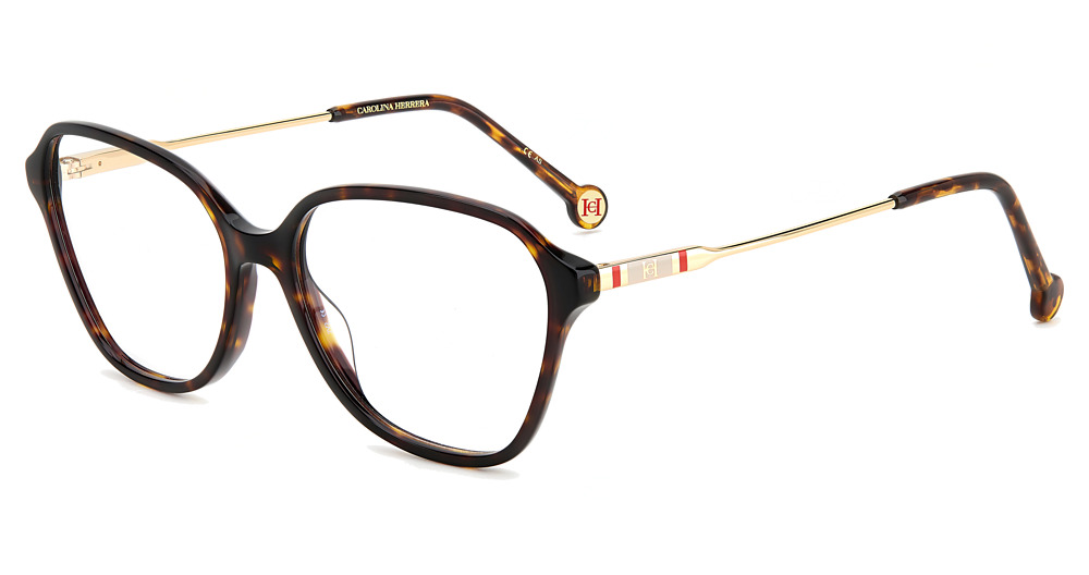 Carolina Herrera HER 0117 rectangle eyeglasses in Havana