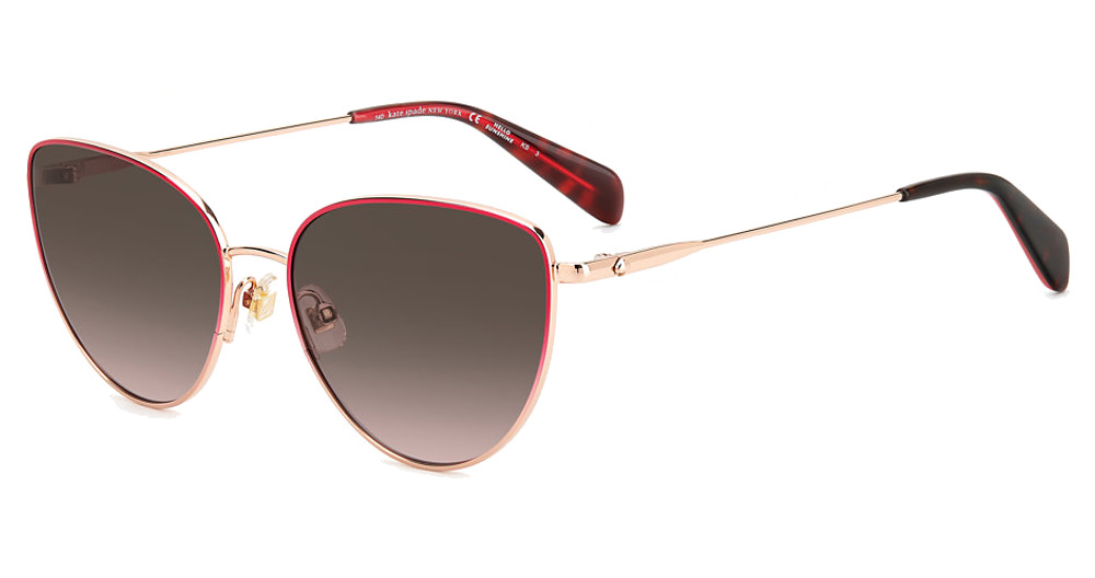 Kate Spade HAILEY/G/S cateye sunglasses in Rosegdred/Brown Shaded