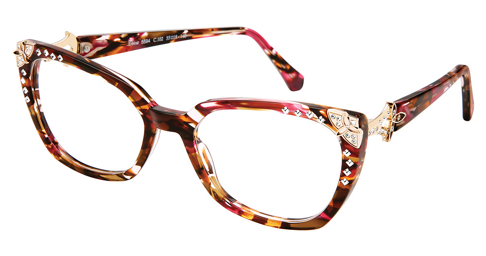 RED- BROWN MARBLED-GOLD