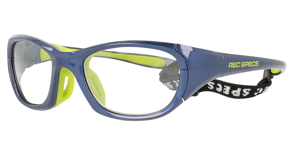 Navy/Green / Clear with Silver Flash