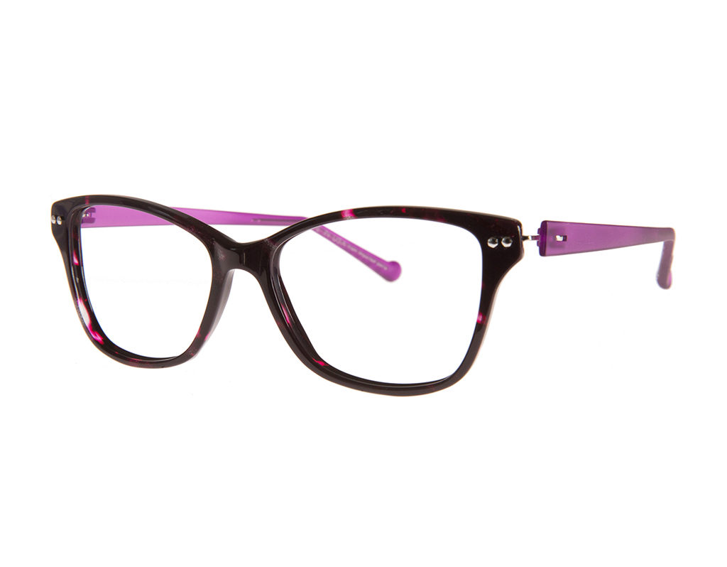 iGreen IGV04.68 cateye eyeglasses in Dark Violet Glitter Transparent