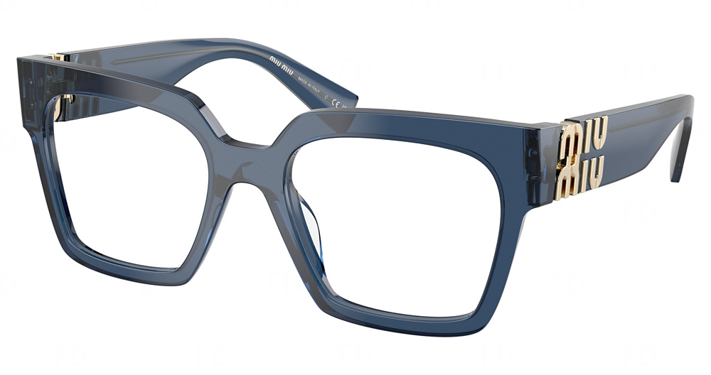 Miu Miu MU 04UV cateye eyeglasses in Blue Transparent