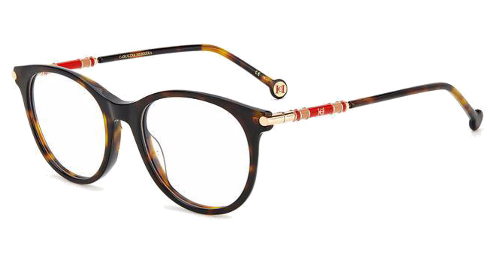 Carolina Herrera CH 0026 rectangle eyeglasses in Havana
