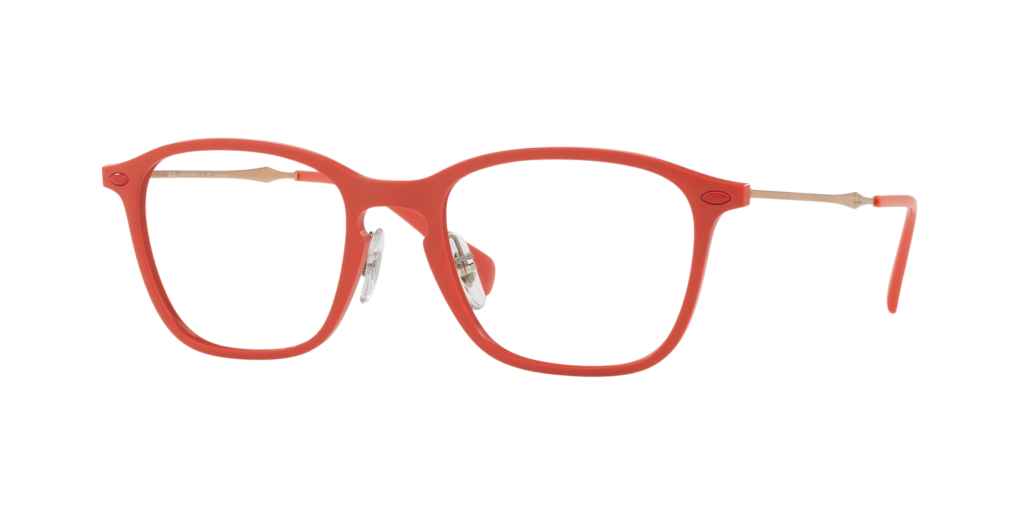 Ray-Ban RX8955 square eyeglasses in Light Red Graphene