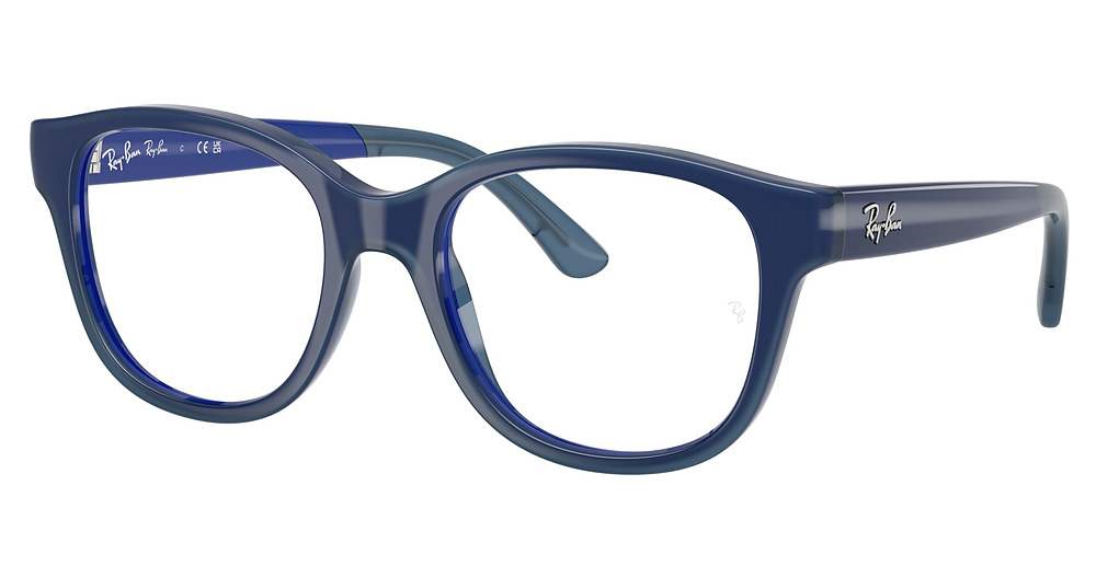Ray-Ban RY1950 round eyeglasses in Blue With Transparent Blue