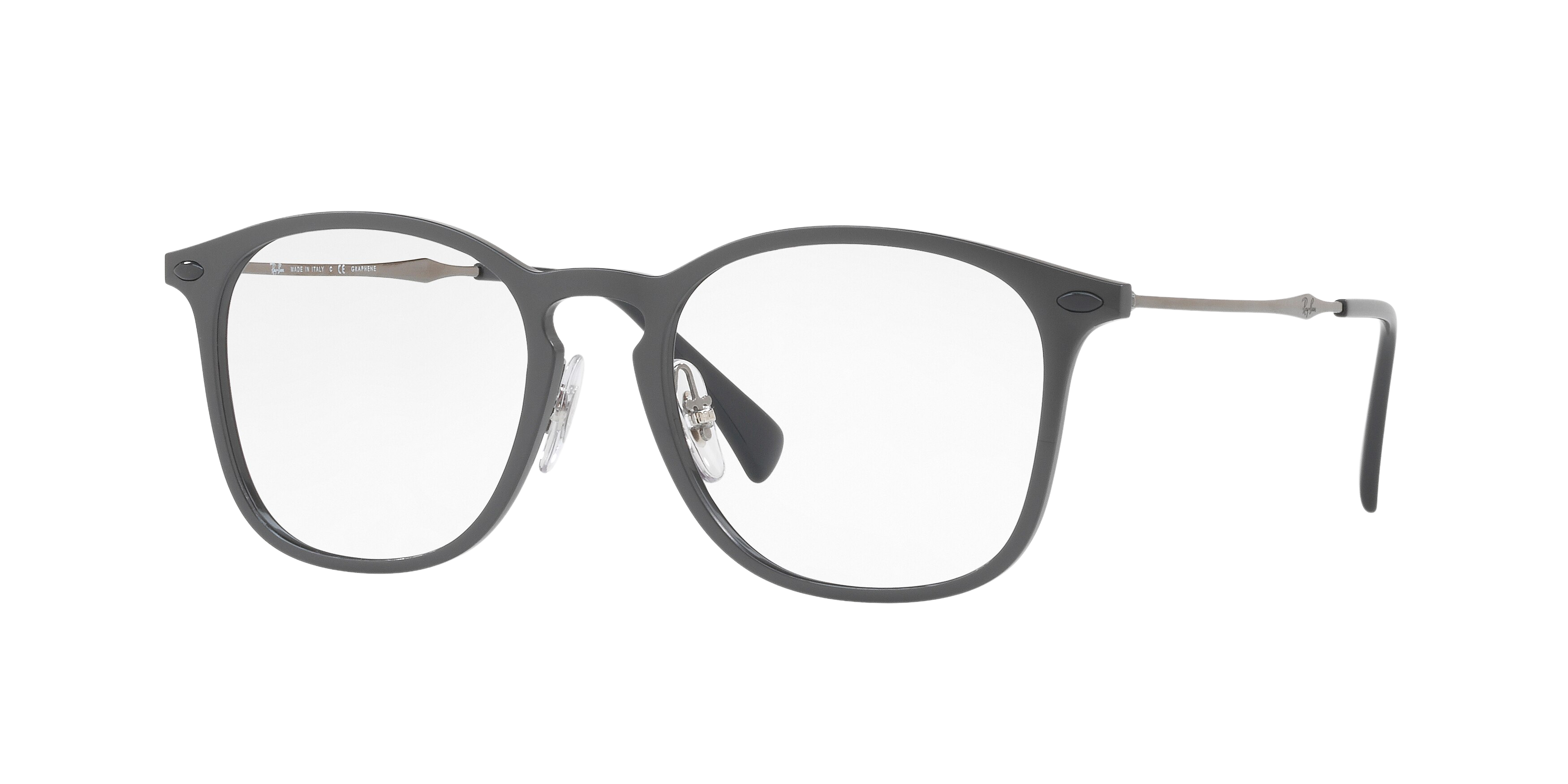 Ray-Ban RX8954 square eyeglasses in Dark Grey Graphene