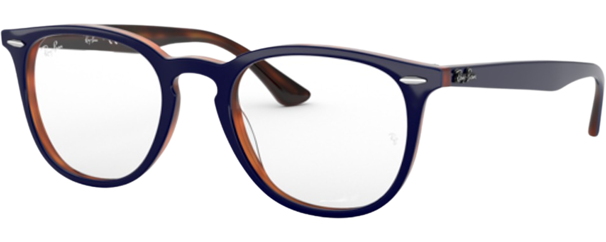 BLUE ON HAVANA RED