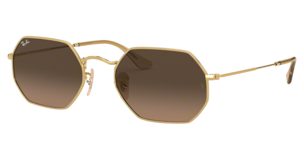 Ray-Ban RB3556N OCTAGONAL irregular sunglasses in Arista/Brown Gradient Grey