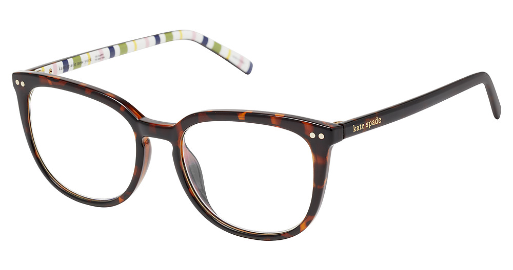 Kate Spade ALBI/BB rectangle eyeglasses in Havana Multic