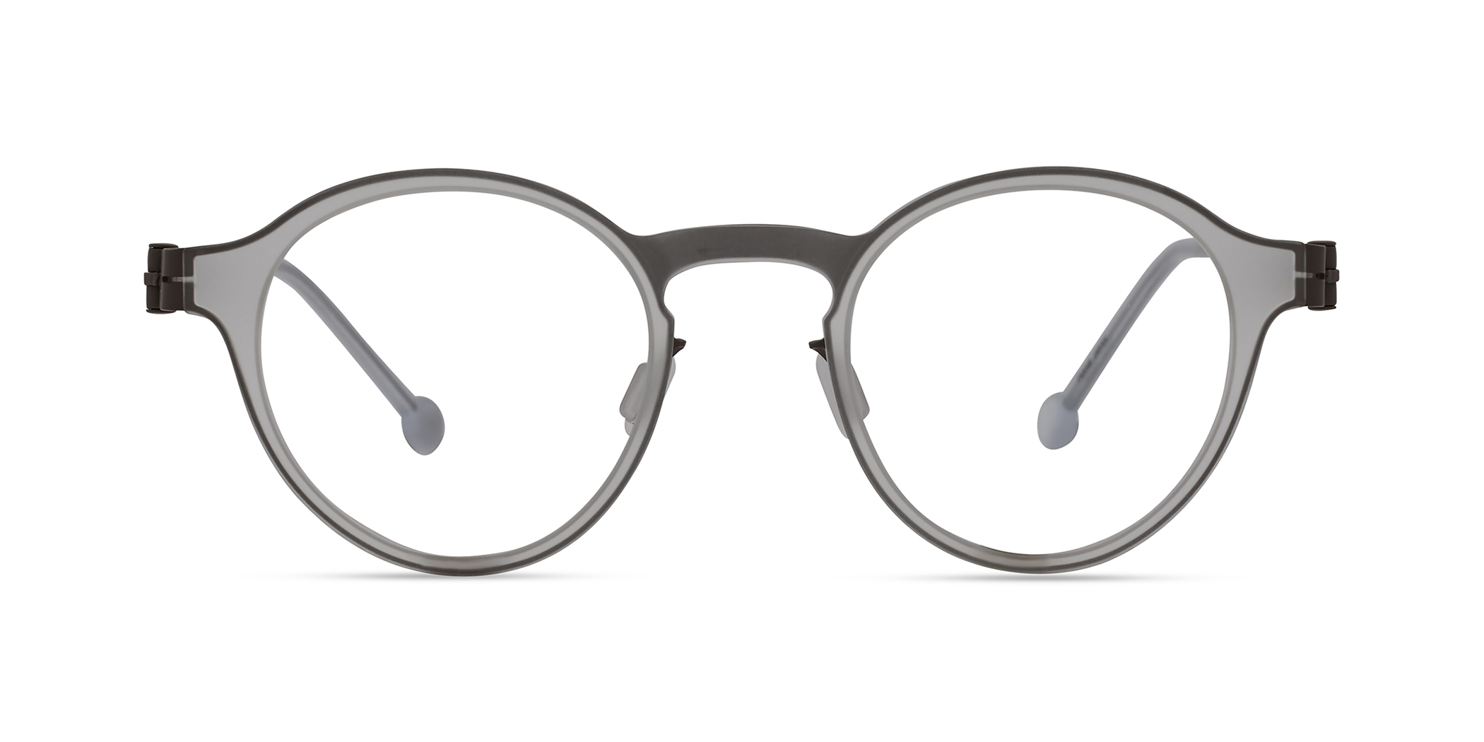 Modo CASTELLO round eyeglasses in Crystal/Beige