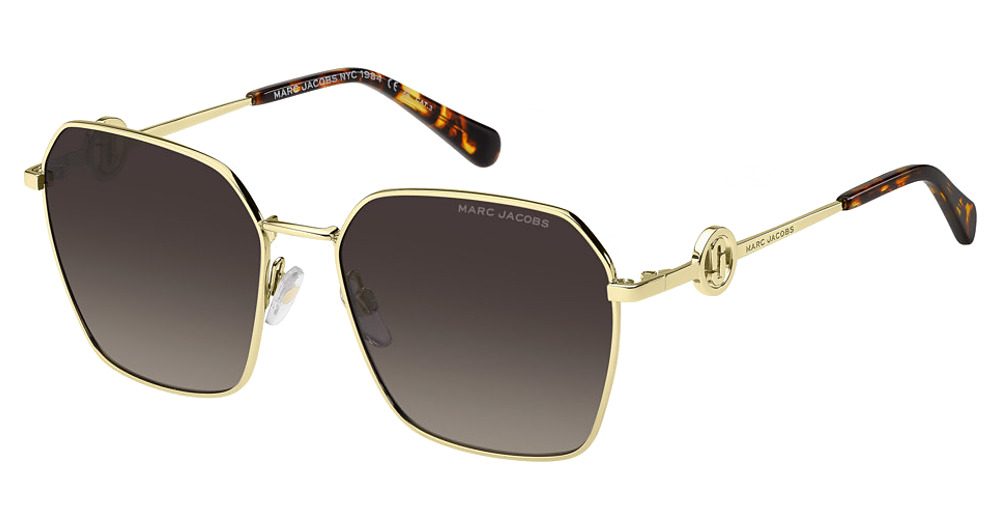 Marc Jacobs MARC 729/S square sunglasses in Gold Havn/Brown Shaded