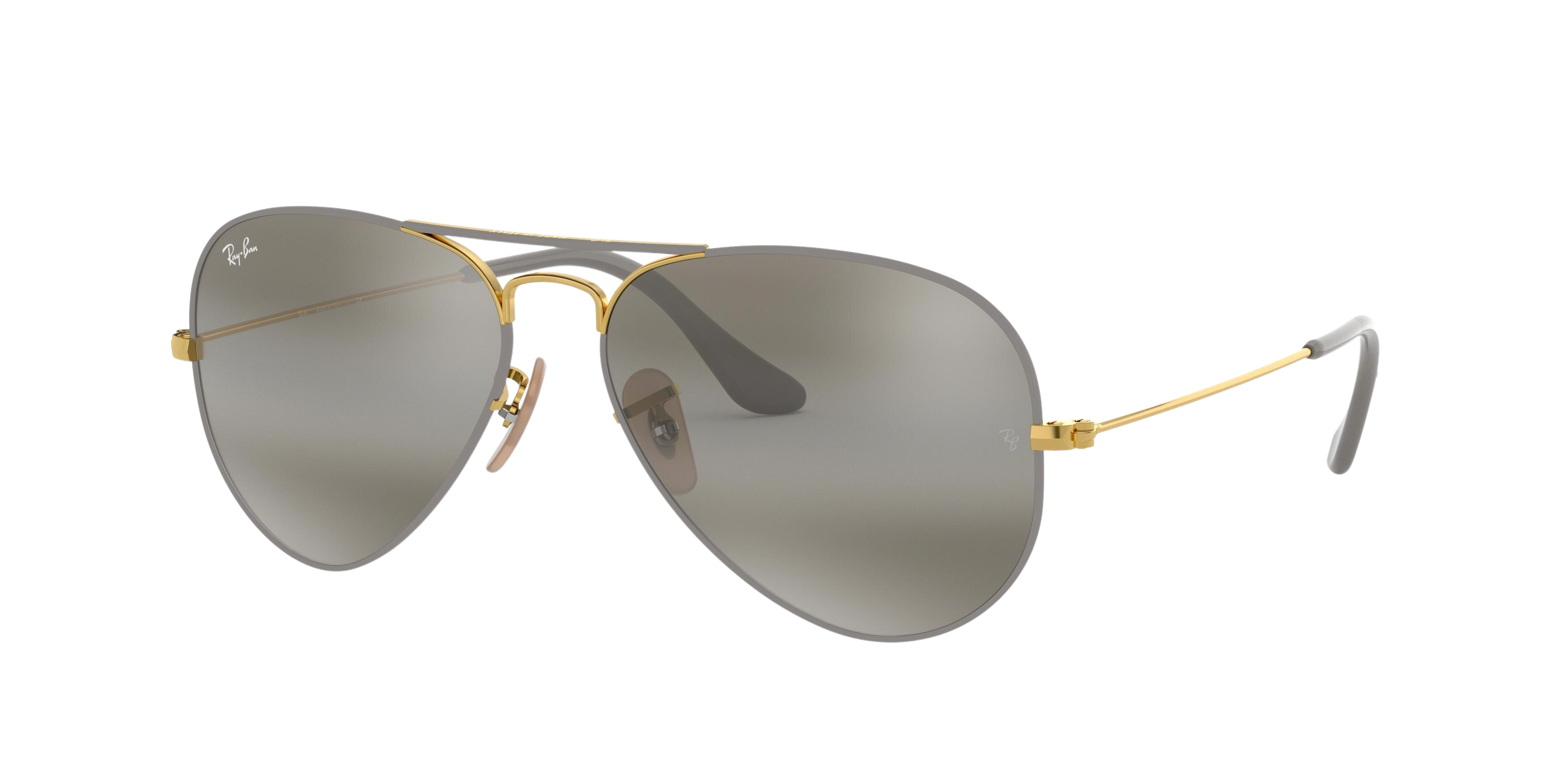 Ray-Ban RB3025 aviator sunglasses in Gold on Top Matte Grey