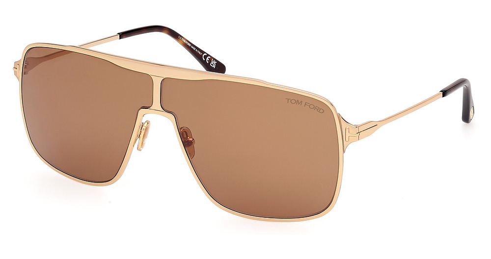 Tom Ford FT1173 aviator sunglasses in Shiny Deep Gold/Brown