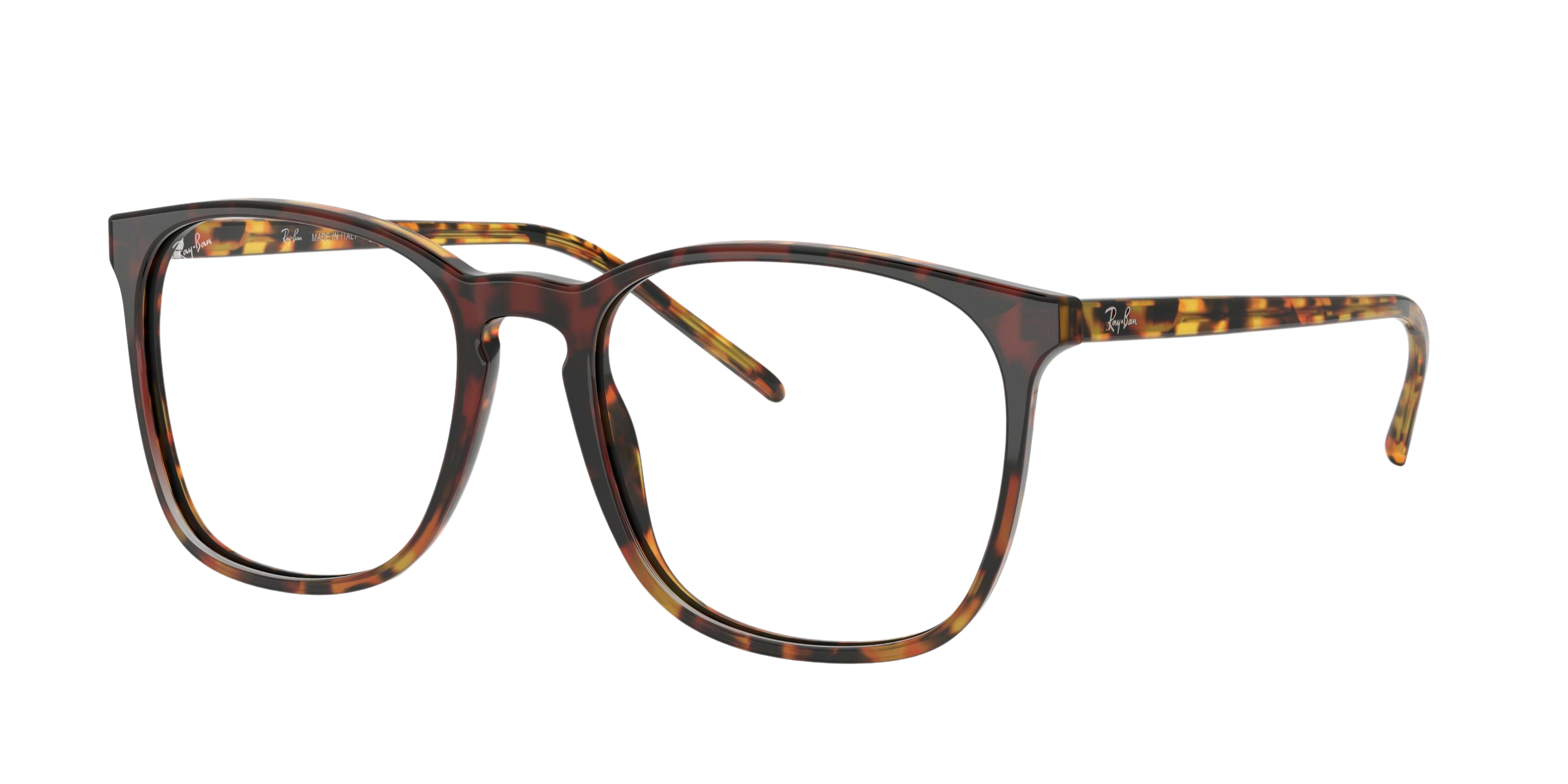Ray-Ban RX5387 square eyeglasses in Bordeaux Gradient Havana Red