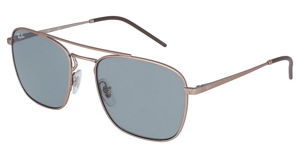 Ray-Ban RB3588 square sunglasses in Rubber Copper/Dark Grey