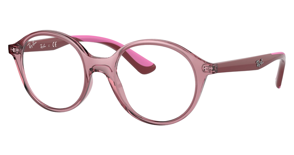 Ray-Ban RY1606 round eyeglasses in Trasparent Pink