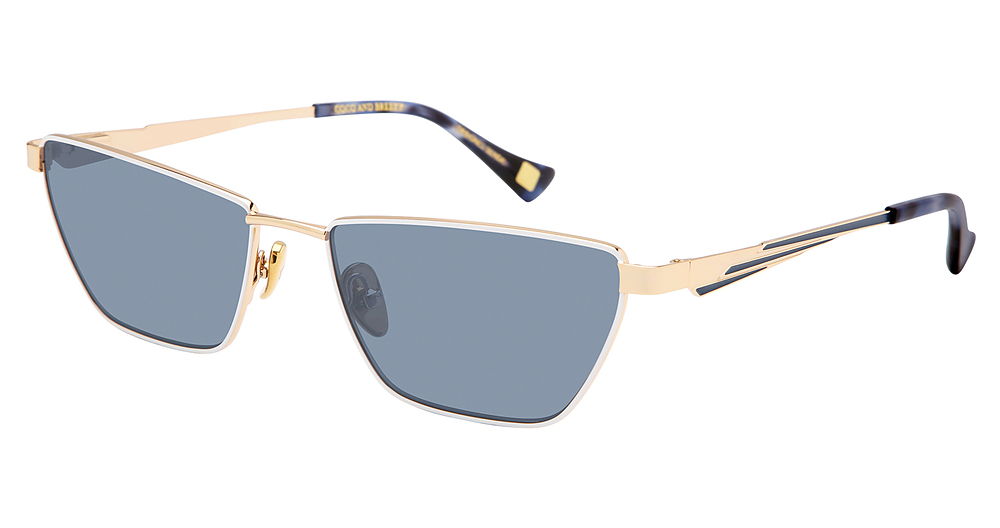 GOLD-MATTE BLUE-WHITE