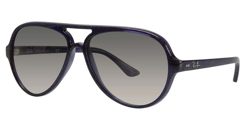 Ray-Ban RB4125 CATS 5000 sunglasses in Blue/Violet Glitter/Brown
