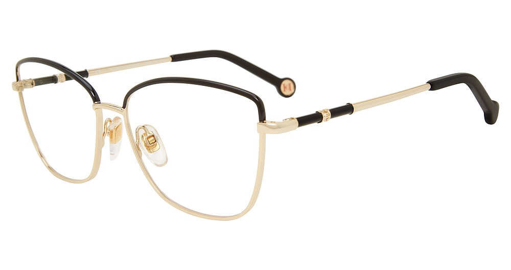 Carolina Herrera VHE179K cateye eyeglasses in Black Gold 0301