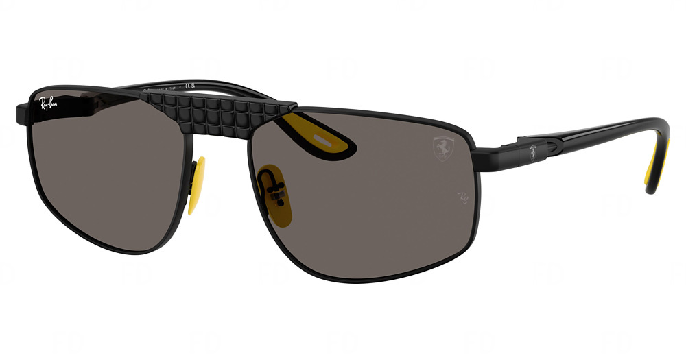 Ray-Ban RB3776M square sunglasses in Matte Black/Dark Grey