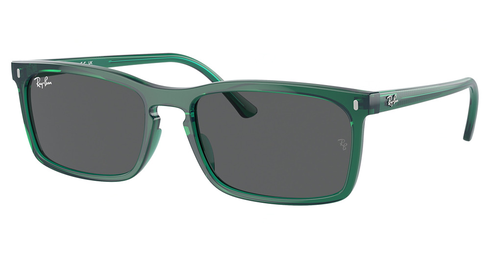 Ray-Ban RB4435 square sunglasses in Transparent Green/Dark Grey