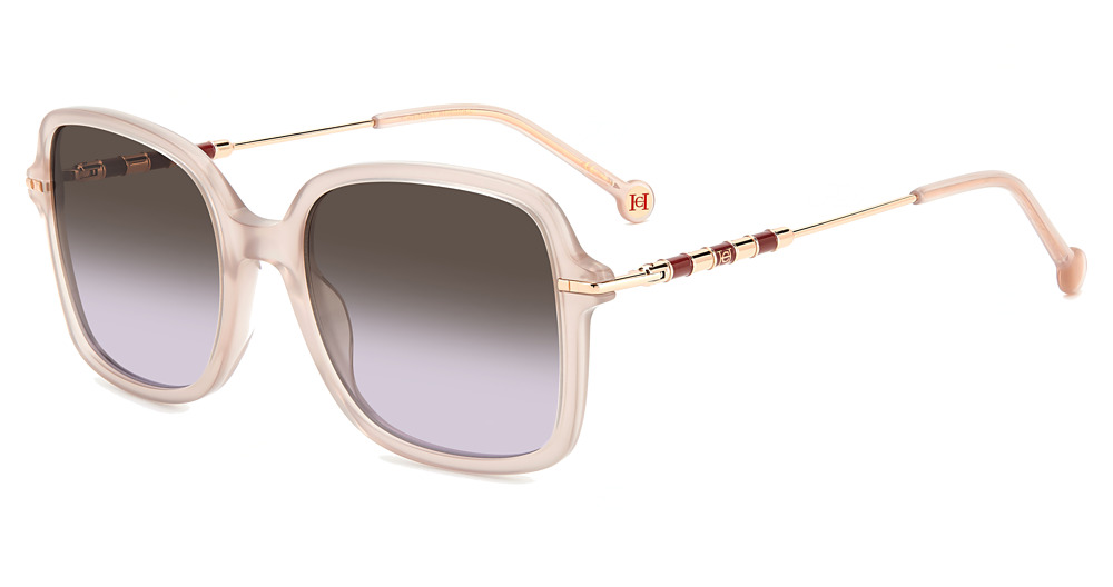 Carolina Herrera HER 0101/S square sunglasses in Nude/Brown Violet Doubleshade