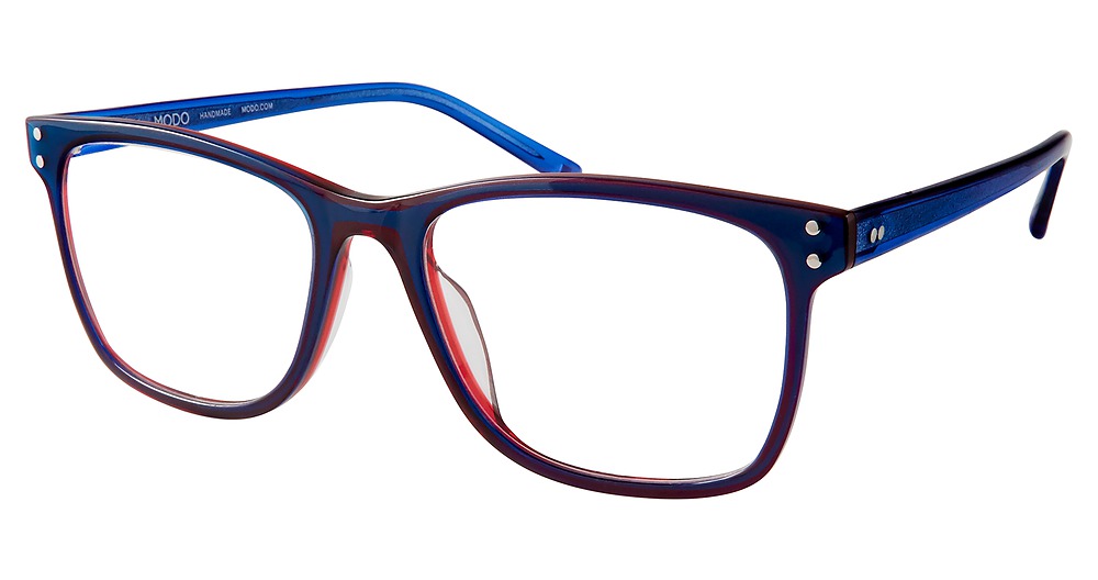 Modo 6618 square eyeglasses in Blue/Red