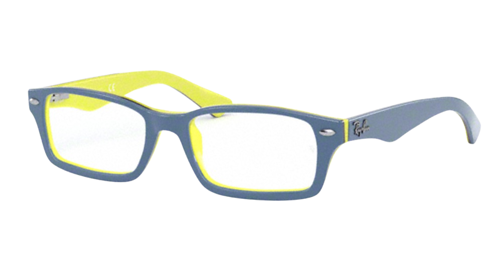 Ray-Ban RY1530 rectangle eyeglasses in Blue on Yellow/Black