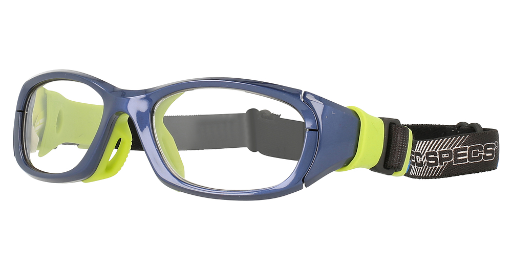 Navy/Green / Clear with Silver Flash