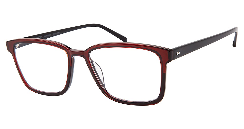 Modo 6623 round eyeglasses in Red/Black