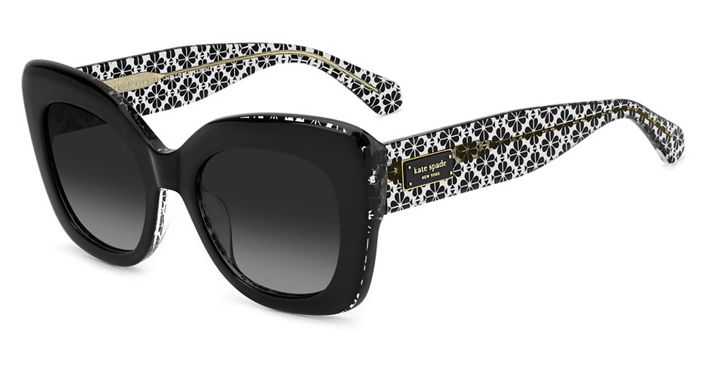 Kate Spade KS KAL2/G/S/US square sunglasses in Black/Dark Grey Shaded