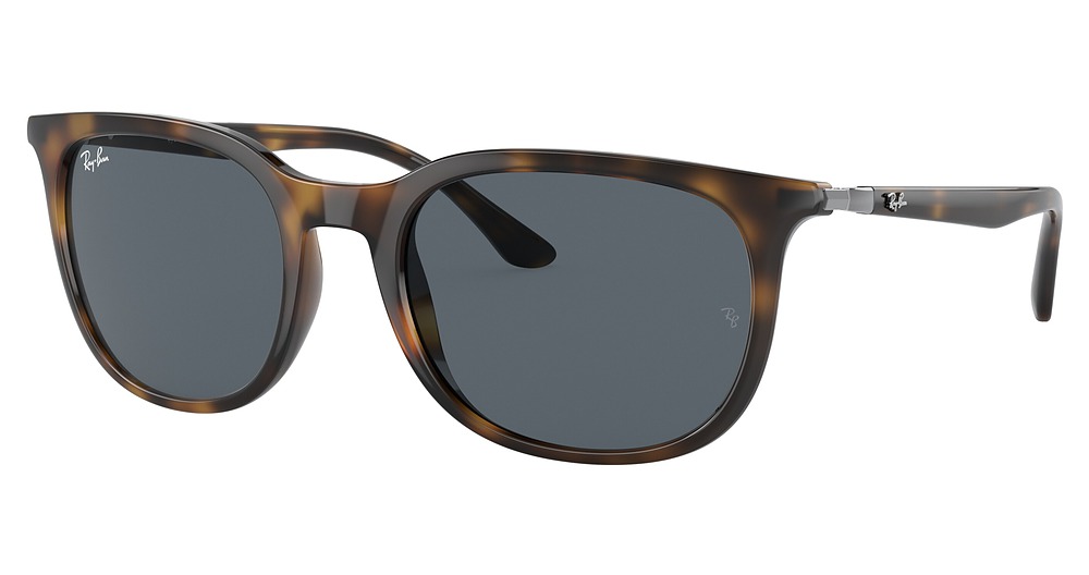 Ray-Ban RB4386F round sunglasses in Havana/Blue
