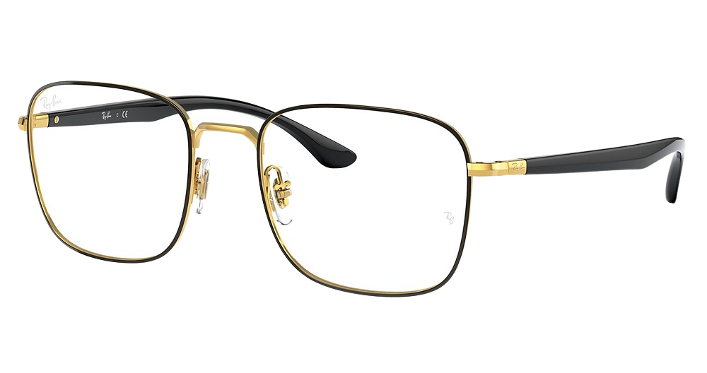 Ray-Ban RX6469 square eyeglasses in Black on Arista