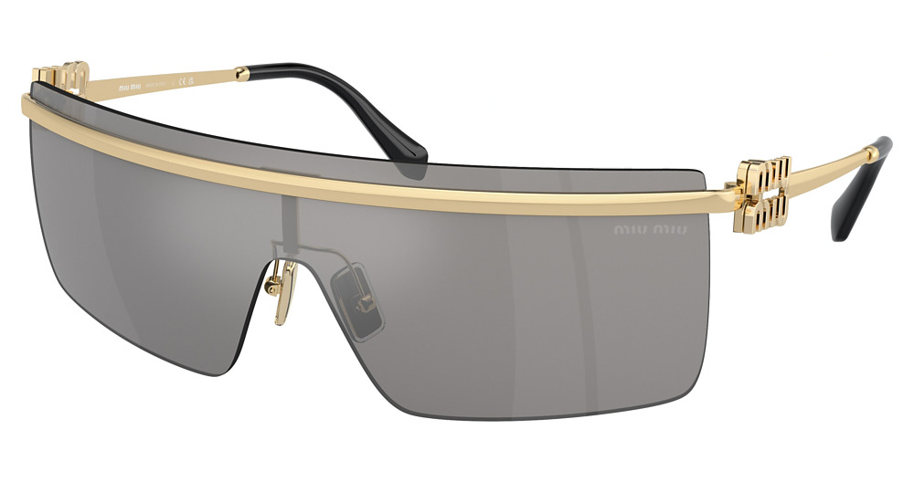 Miu Miu MU 50ZS sunglasses in Pale Gold/Light Grey Mirror Silver