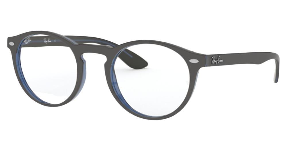 GREY ON TRANSPARENT BLUE